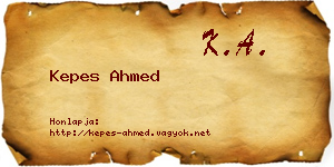 Kepes Ahmed névjegykártya